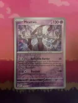 Pokemon Card Mewtwo Pokemon 151 Reverse Holo Rare 150/165 Near Mint - Image 1
