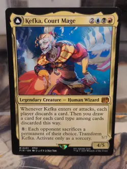 M 0231 Kefka, Court Mage Ruler of Ruin FFVI Final Fantasy MTG Card NM Human FIN - Image 1