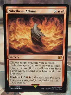 0146 Nibelheim Aflame Sorcery FFVII Mythic Rare Final Fantasy MTG NM Card FIN - Image 1
