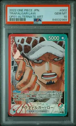 Trafalgar Law PSA10 Leader Parallel OP01 002 Romance Dawn One Piece Card - Image 1