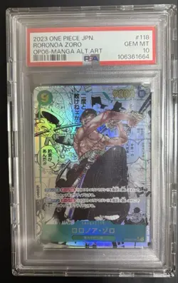 Roronoa Zoro PSA10 Comic Parallel One Piece Card Rare Collector Item - Image 1