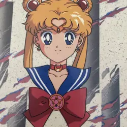 Sailor Moon R Jumbo Card Anime Illustration Rare Vintage Condition - Image 2