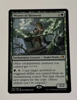 MTG Weaver of Harmony - Kamigawa Neon Dynasty NM - Image 1