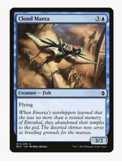 Cloud Manta MTG BFZ LP | Pauper EDH Fliers Tempo Fish Tribal Flying Aggro - Image 1