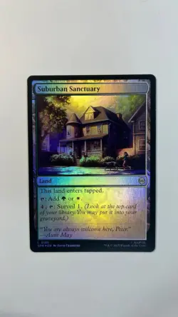 MTG Marvel Spider-Man Suburban Sanctuary Foil #0185 Magic The Gathering - Image 1