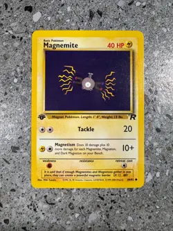 Pokemon TCG Cards 1st Edition Magnemite 60/82 Team Rocket NM - Image 1