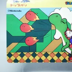 FIRE Yoshi Mario Super Mario Bros 4 world CARD 1992 Nintendo TopSun JAPAN - Image 4