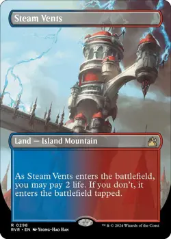 MTG Ravnica Remastered Borderless Card #298 Steam Vents - Image 1