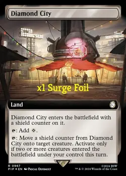 MTG Surge Foil Universes Beyond: Fallout PIP Diamond City MINT - Image 1