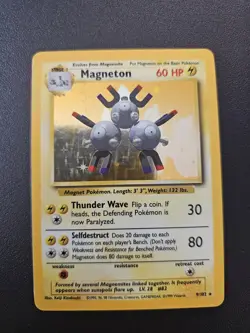 Pokemon TCG Magneton Base Set 9/102 Holo Wizards Of The Coast MP - Image 1