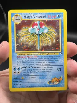 Pokemon TCG Misty’s Tentacruel 10/132 Holo Rare 2000 Gym Heroes SWIRL WOTC NM - Image 3