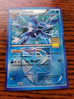 MP Pokemon TCG Glaceon Plasma Freeze Holo Unlimited Championship Reverse - Image 1