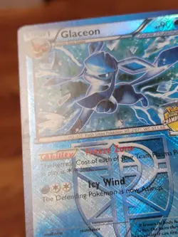MP Pokemon TCG Glaceon Plasma Freeze Holo Unlimited Championship Reverse - Image 3