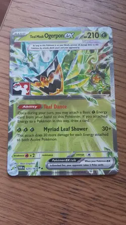Teal Mask Ogerpon Ex 025/167 Stamped Foil - PLAY! Pokemon Prize Pack Series 7 - Image 1