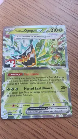 Teal Mask Ogerpon Ex 025/167 Stamped Foil - PLAY! Pokemon Prize Pack Series 7 - Image 2