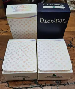 3x Pokemon 151 Deck Boxes + 1 Ultra Pro Deck Box Slightly Used - Image 1