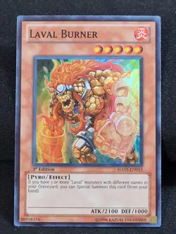 3 X YuGiOh Laval Burner - HA05-EN013 - Super Rare 1st Edition LP - Image 3