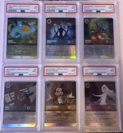 Disney Lorcana D100 Collectors Edition 6 Card Set PSA 9 Complete Global Ship - Image 1