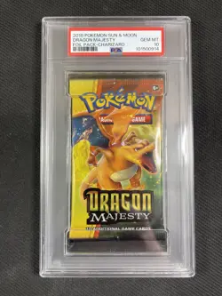 Pokemon Card PSA 10 Gem MT Dragon Majesty Foil Pack Charizard S&M 2018 Sealed - Image 1