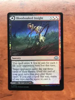 Bloodsoaked Insight / Sanguine Morass Foil MTG Magic Gathering Card NM Mint MH3 - Image 1