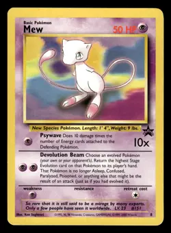 Mew 8 Non-Holo Black Star Promo Pokemon Card - Image 1