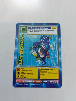 Divermon French Digimon Card Bandai 1999 Bo-126 Series 3 French Card - Image 1