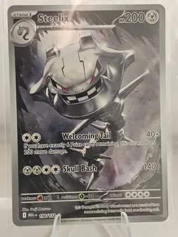 Steelix 150/132 Illustration Rare Pokemon Mega Evolution NM - Image 1