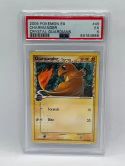 Charmander #49 [Common PSA 5 EX] 2006 Pokemon EX Crystal Guardians *HOT* - Image 1