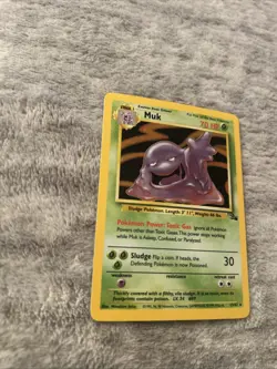 Pokemon TCG Muk Fossil 13/62 Holo Rare 1999 LP/nm - Image 2