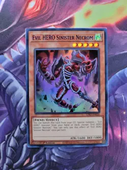 Yu-Gi-Oh! TCG Evil HERO Sinister Necrom (Blue) Ultra Rare LDS3-EN026 1st ed M/NM - Image 1