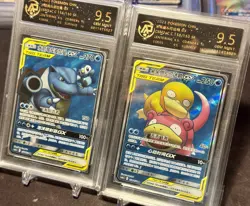 Pokemon Tag Team GX Graded Card Lot - Blastoise Piplup & Psyduck Slowpoke CSM2aC - Image 2