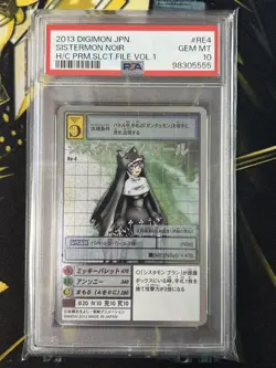 Digimon Sistermon Noir Silver Etching Card PSA10 Rare Collector Japan - Image 1
