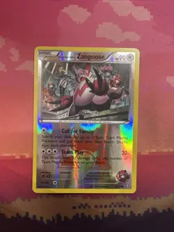 Pokemon Card Team Magma's Zangoose Double Crisis Reverse Holo 22/34 Near Mint - Image 1