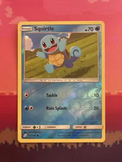 Pokemon Card Squirtle Team Up Reverse Holo 23/181 Near Mint - Image 1