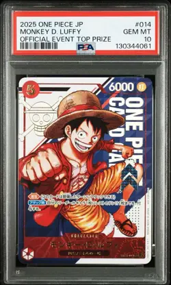 One Piece Card Luffy Flagship Winner Promo PSA10 - Image 1