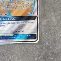 Pokemon Eevee GX TCG Full Art Holo Rare Black Star Promo Card SM242 - Image 2