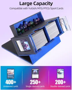 MTG Deck Box, MTG Commander Card Deck Box with Commander Display, Fits 250+ Sing - Image 3