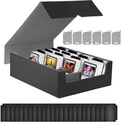 Trading Card Storage Box, 3000+ MTG Deck Box with 24 Dividers & 6 Card Supporter - Image 1