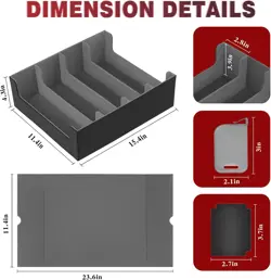 Trading Card Storage Box, 3000+ MTG Deck Box with 24 Dividers & 6 Card Supporter - Image 2