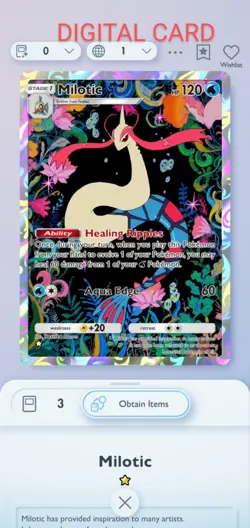 Mitotic Pokemon Pocket Mobile Game Card Secluded Springs Set ☆ Rare Trade Card - Image 1