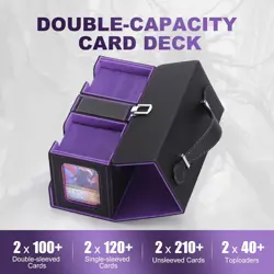 MTG Card Storage Box, 3 in 1 Graded Carrying Deck Box, 2PCS Commander Deck Boxes - Image 2