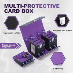 MTG Card Storage Box, 3 in 1 Graded Carrying Deck Box, 2PCS Commander Deck Boxes - Image 4