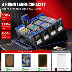 Trading Card Storage Box - 3500+ Magnetic MTG Deck Box with Handle,Commander & T - Image 3