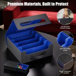 Trading Card Storage Box - 3500+ Magnetic MTG Deck Box with Handle,Commander & T - Image 5