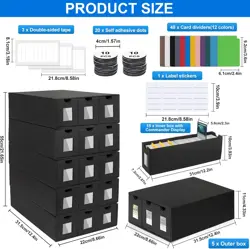 Trading Card Storage Box,15000+ Card Deck Box for MTG Commander, Trading Card Or - Image 3