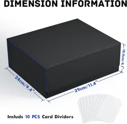 Card Storage Box for MTG PTCG, Commander Deck Box Holds 1800+, Deck Storage Case - Image 3