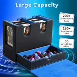 Mtg Deck Box for Commander Deck Box with Dice Tray Fits 230 Cards, 4 in 1 for Ma - Image 5