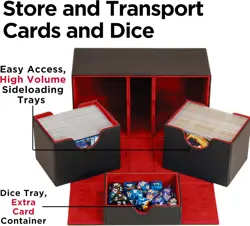 Premium Commander Deck Box - MTG Deck Box for 200+ Double Sleeved Cards - Dual S - Image 3