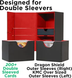 Premium Commander Deck Box - MTG Deck Box for 200+ Double Sleeved Cards - Dual S - Image 4