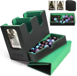 Mtg Deck Box for Commander Deck Box with Dice Tray Fits 230 Cards, 4 in 1 for Ma - Image 1